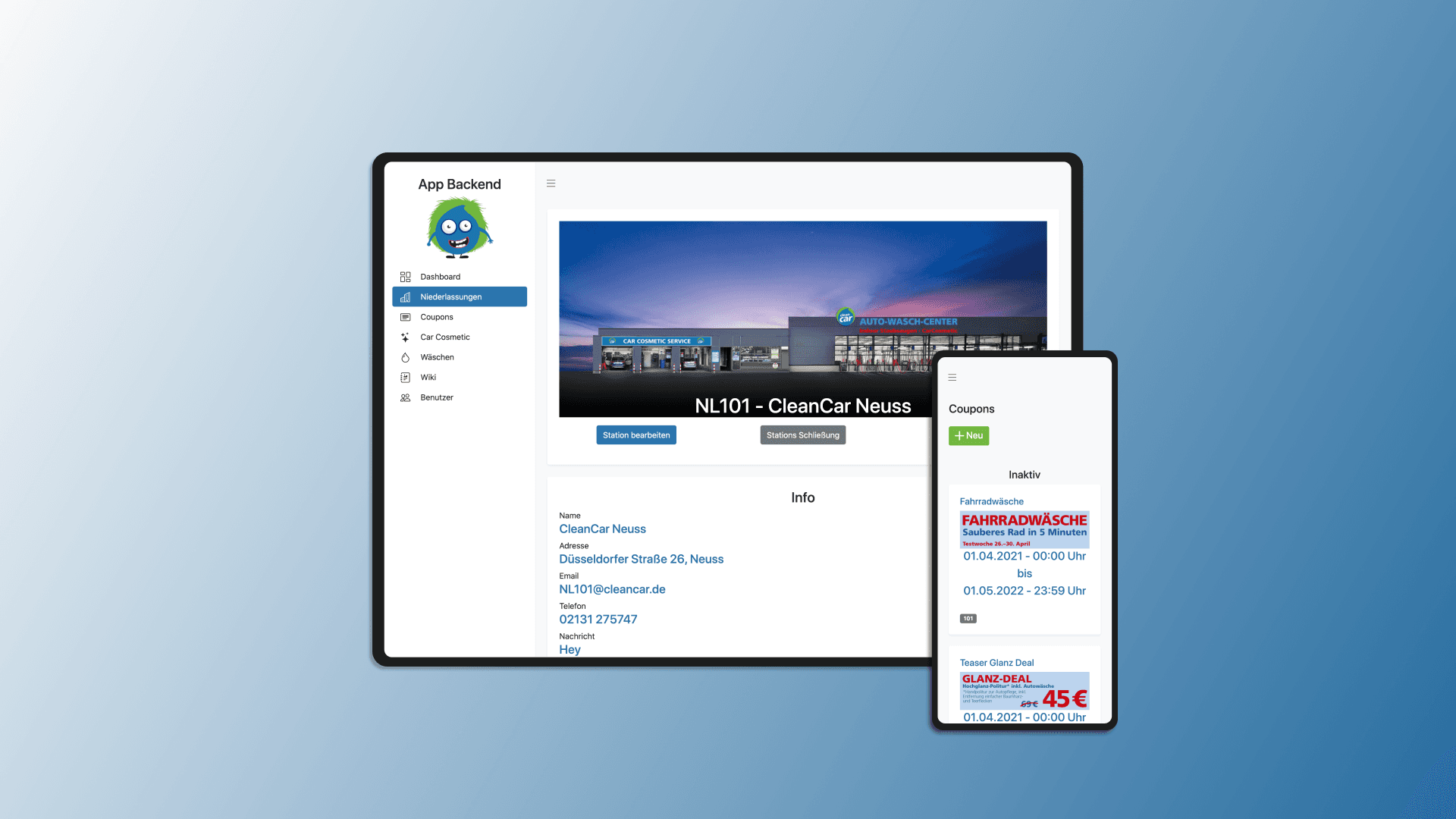 CleanCar App Backend